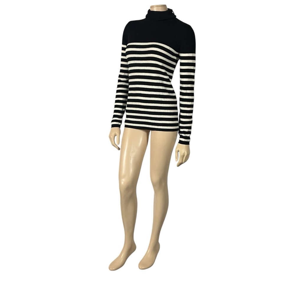 NWT Birgitte Herskind Striped Black and White Turtleneck Sweater